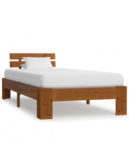Giroletto Marrone Miele in Legno Massello di Pino 90x200 cm