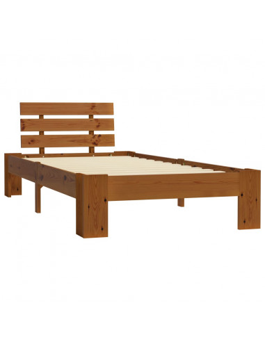 Giroletto Marrone Miele in Legno Massello di Pino 90x200 cm