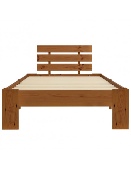 Giroletto Marrone Miele in Legno Massello di Pino 90x200 cm
