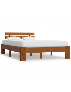 Giroletto Marrone Miele in Legno Massello di Pino 140x200 cm 2