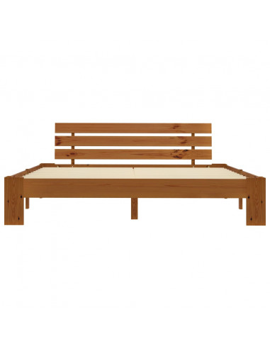 Giroletto Marrone Miele in Legno Massello di Pino 180x200 cm