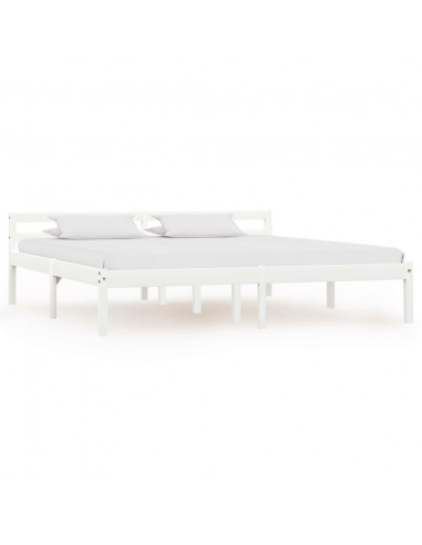 Giroletto Bianco in Legno Massello di Pino 180x200 cm