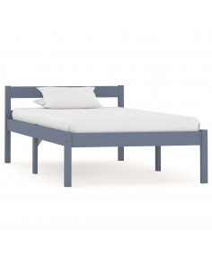 Giroletto Grigio in Legno Massello di Pino 90x200 cm 2