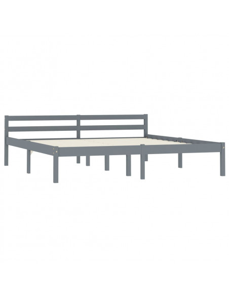 Giroletto Grigio in Legno Massello di Pino 160x200 cm
