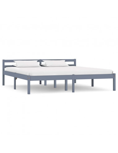 Giroletto Grigio in Legno Massello di Pino 180x200 cm