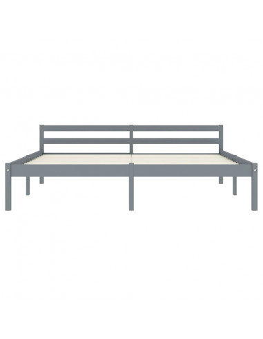 Giroletto Grigio in Legno Massello di Pino 180x200 cm