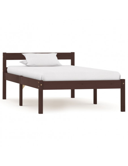 Giroletto Marrone Scuro in Legno Massello di Pino 90x200 cm