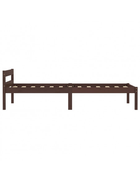 Giroletto Marrone Scuro in Legno Massello di Pino 90x200 cm