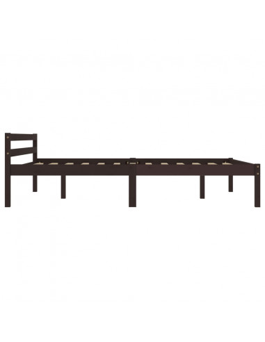 Giroletto Marrone Scuro in Legno Massello di Pino 120x200 cm