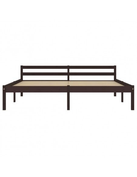 Giroletto Marrone Scuro in Legno Massello di Pino 160x200 cm