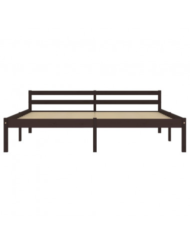 Giroletto Marrone Scuro in Legno Massello di Pino 180x200 cm