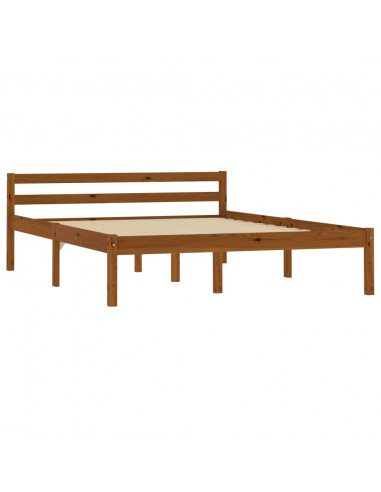 Giroletto Marrone Miele in Legno Massello di Pino 140x200 cm