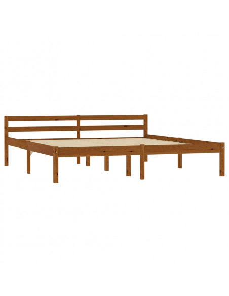 Giroletto Marrone Miele in Legno Massello di Pino 160x200 cm