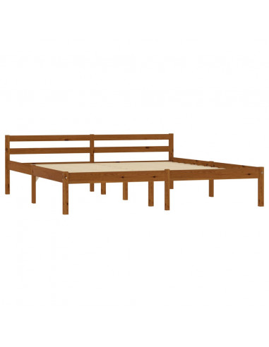 Giroletto Marrone Miele in Legno Massello di Pino 180x200 cm