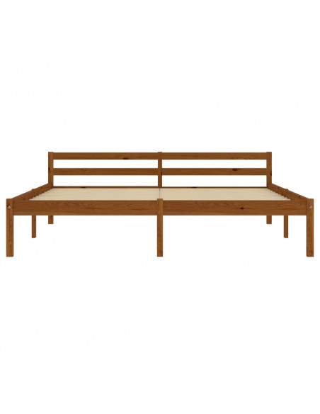 Giroletto Marrone Miele in Legno Massello di Pino 180x200 cm