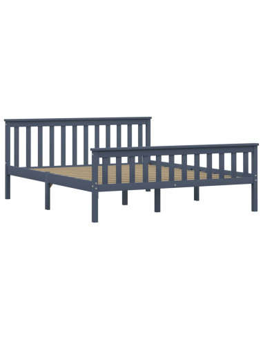 Giroletto Grigio in Legno Massello di Pino 160x200 cm