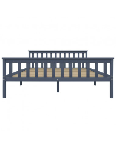 Giroletto Grigio in Legno Massello di Pino 160x200 cm