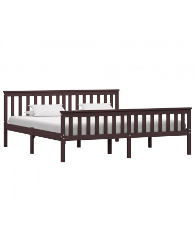 Giroletto Marrone Scuro in Legno Massello di Pino 180x200 cm