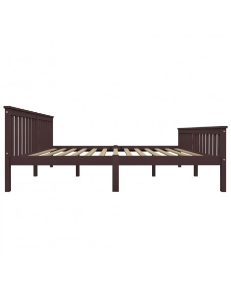 Giroletto Marrone Scuro in Legno Massello di Pino 180x200 cm