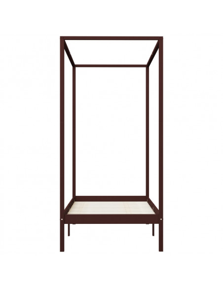 Giroletto a Baldacchino Marrone Scuro Massello Pino 100x200 cm
