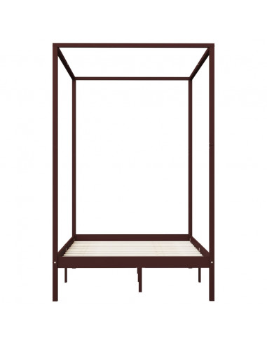 Giroletto a Baldacchino Marrone Scuro Massello Pino 120x200 cm