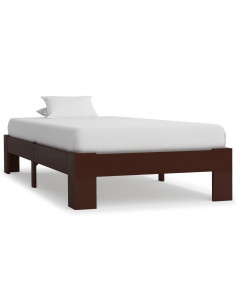 Giroletto Marrone Scuro in Legno Massello di Pino 90x200 cm 2