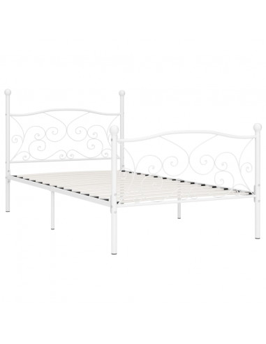 Giroletto con Doghe Bianco in Metallo 90x200 cm