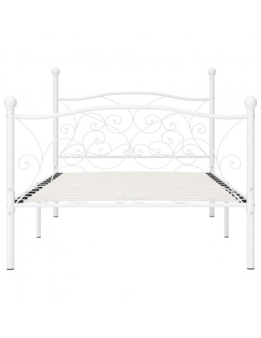 Giroletto con Doghe Bianco in Metallo 90x200 cm