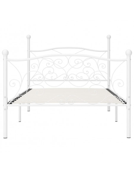 Giroletto con Doghe Bianco in Metallo 90x200 cm