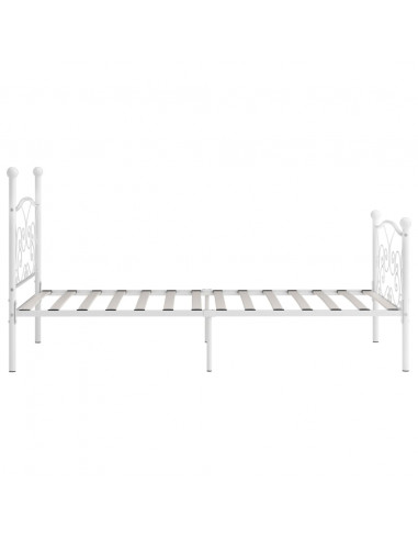 Giroletto con Doghe Bianco in Metallo 90x200 cm