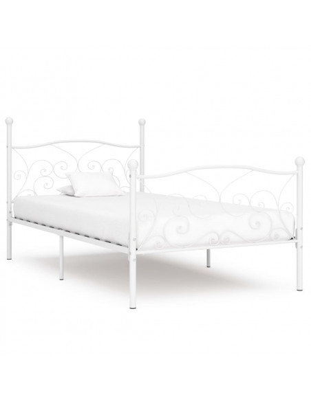 Giroletto con Doghe Bianco in Metallo 100x200 cm