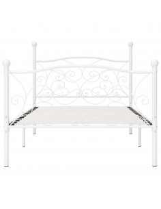 Giroletto Base con Doghe Bianco in Metallo 100x200 cm 2