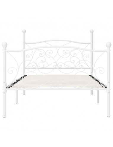 Giroletto Base con Doghe Bianco in Metallo 100x200 cm