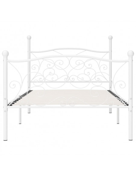 Giroletto Base con Doghe Bianco in Metallo 100x200 cm