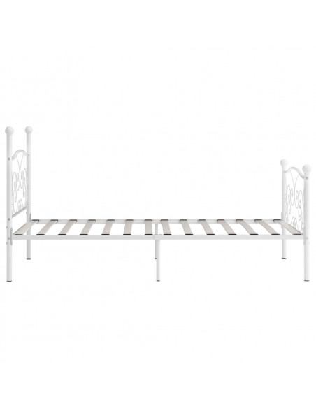 Giroletto con Doghe Bianco in Metallo 100x200 cm