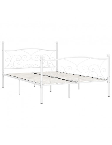 Giroletto con Doghe Bianco in Metallo 120x200 cm