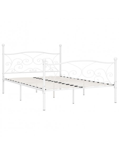 Giroletto con Doghe Bianco in Metallo 140x200 cm