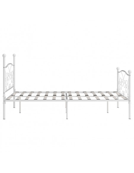 Giroletto con Doghe Bianco in Metallo 140x200 cm