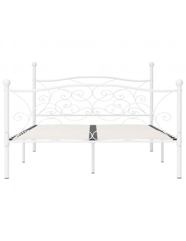 Giroletto con Doghe Bianco in Metallo 160x200 cm