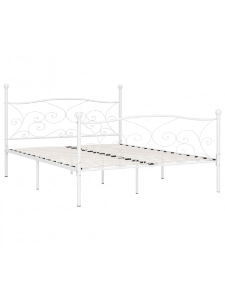 Giroletto con Doghe Bianco in Metallo 200x200 cm