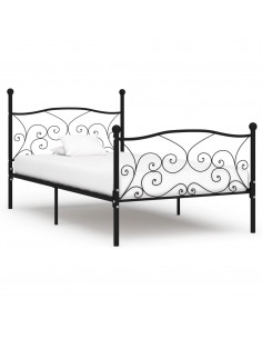 Giroletto con Doghe Nero in Metallo 90x200 cm 2