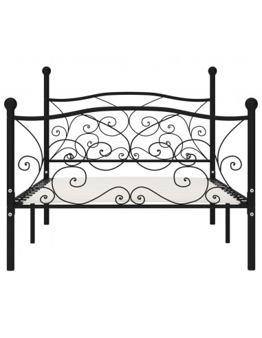 Giroletto con Doghe Nero in Metallo 90x200 cm