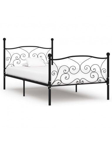 Giroletto con Doghe Nero in Metallo 100x200 cm