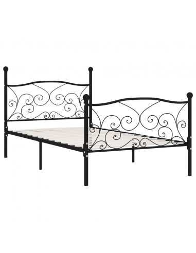 Giroletto con Doghe Nero in Metallo 100x200 cm