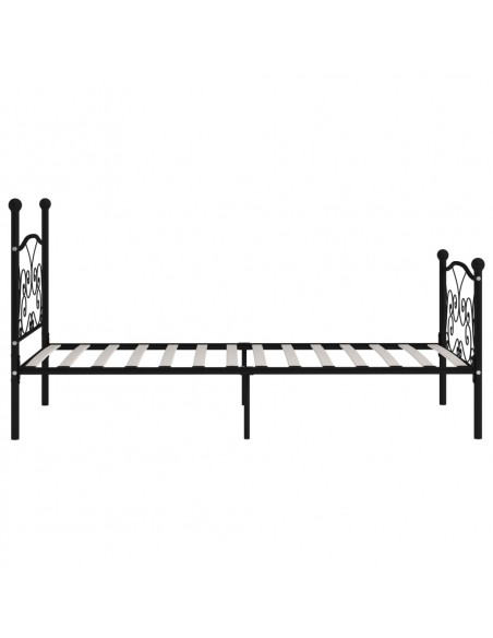 Giroletto con Doghe Nero in Metallo 100x200 cm