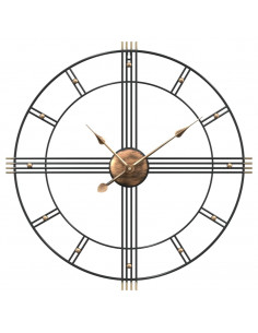 Orologio da Parete Nero Ø60 cm in Ferro 2