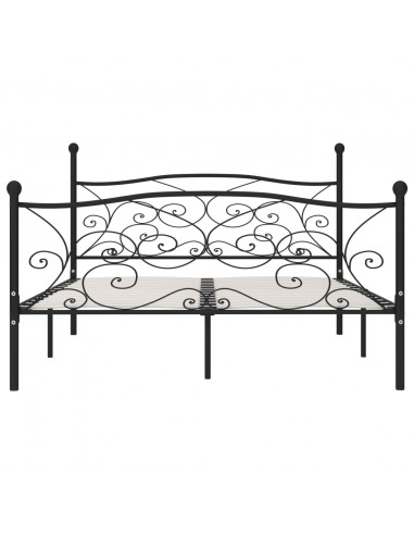 Giroletto con Doghe Nero in Metallo 200x200 cm