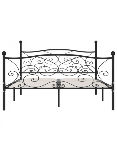 Giroletto con Doghe Nero in Metallo 200x200 cm