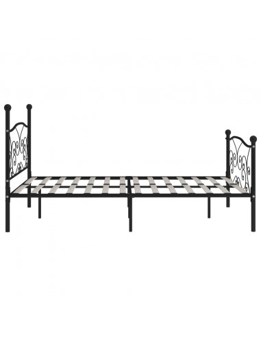 Giroletto con Doghe Nero in Metallo 200x200 cm