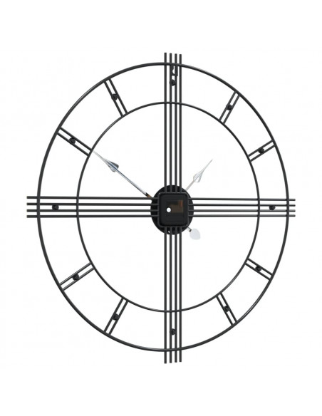 Orologio da Parete Nero Ø60 cm in Ferro